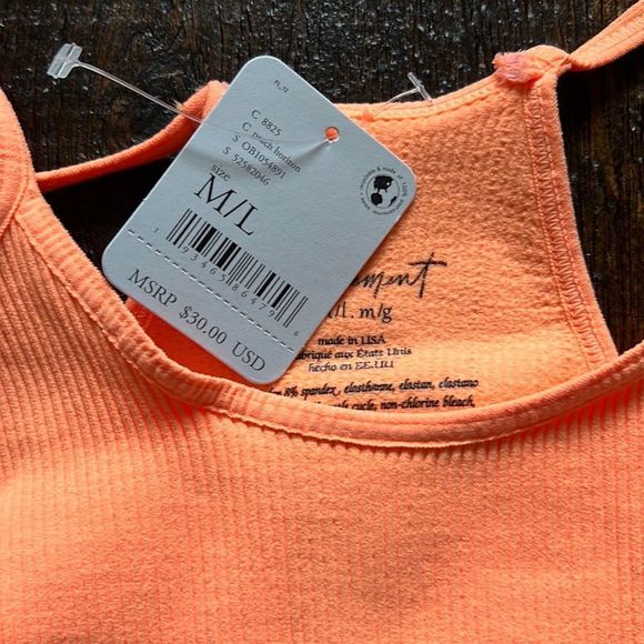 3. FP Movement Happiness Runs Crop Tank - Peach Horizon - M/L - Picture 5 of 9